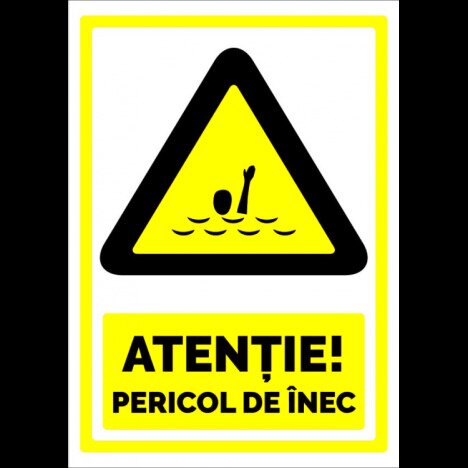 Indicator pentru atentie pericol de inec